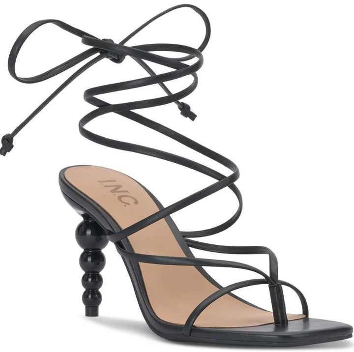 INC International Concepts Women's Lellina Lace-Up Ankle-Tie Dress Sandals