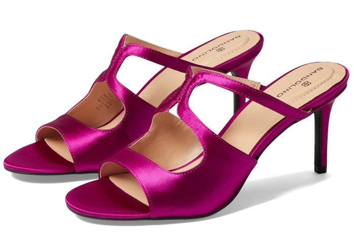 Bandolino Women's Mizelle Open Toe Slip-On Dress Sandals Jewel Fuchsia Size 7M