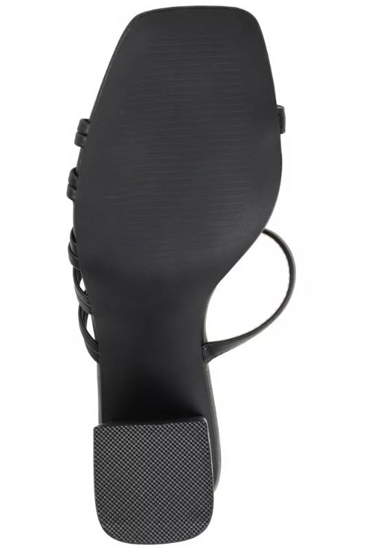 Journee Collection Women's Emory Block Heel Dress Sandals Black Size 9.5