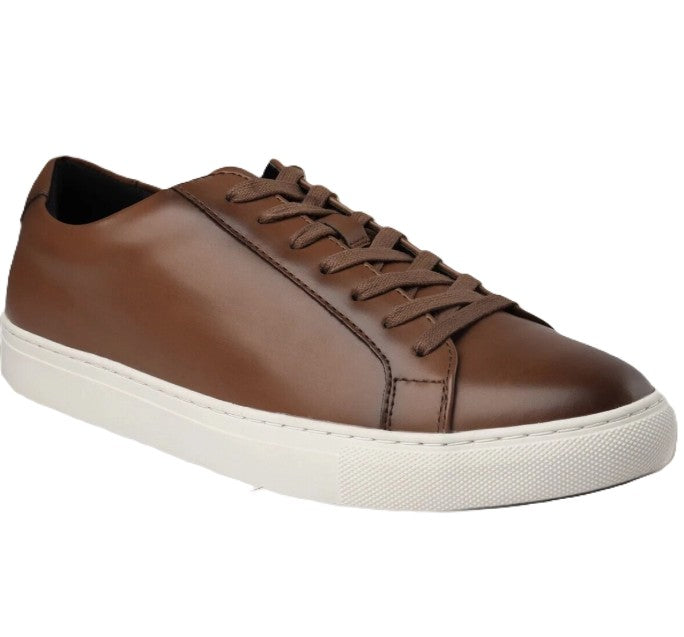 Alfani Men's Grayson Memory Foam Lace-Up Sneakers Tan-White Size 9