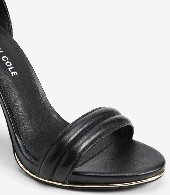 Kenneth Cole New York Women's Brooke Ankle Strap Heeled Sandal Black Size 8.5