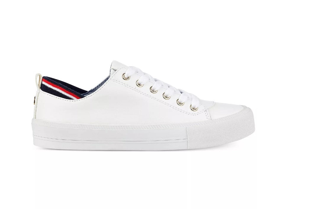 Tommy Hilfiger Women's Lace up Two Sneakers White Multi Size 10M