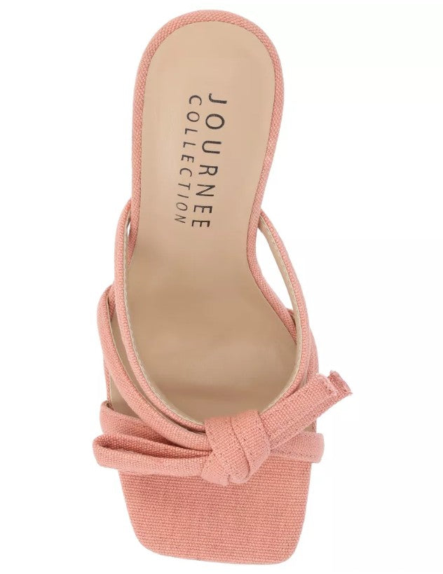 Journee Collection Women's Cilicia Slip On Multi Strap Open Toe Pumps Size 5.5