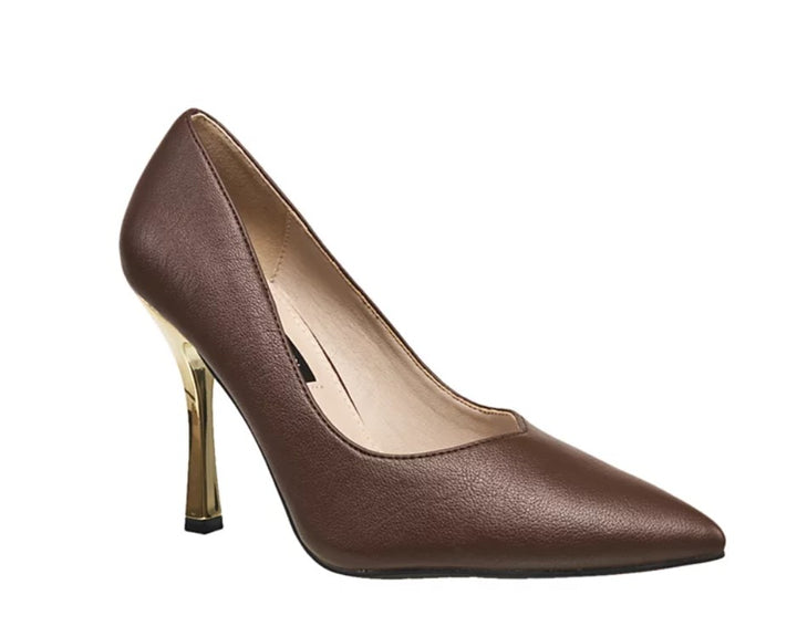 French Connection Women's Pointy Anny Heels Shoes Brown Leather Size 11
