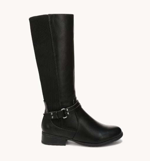 LifeStride Women's Xanita Faux Leather Riding Boots Black Size 9