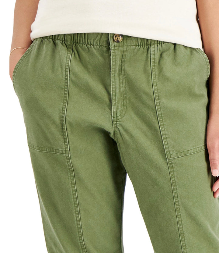 Style & Co. Women's Mid Rise Petite Utility Pants Winter Moss Size PM