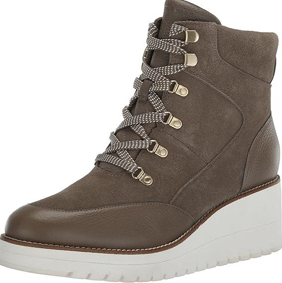 Cole Haan Women's Zerogrand City Wedge Hiker Booties Dark Grey Size 7.5