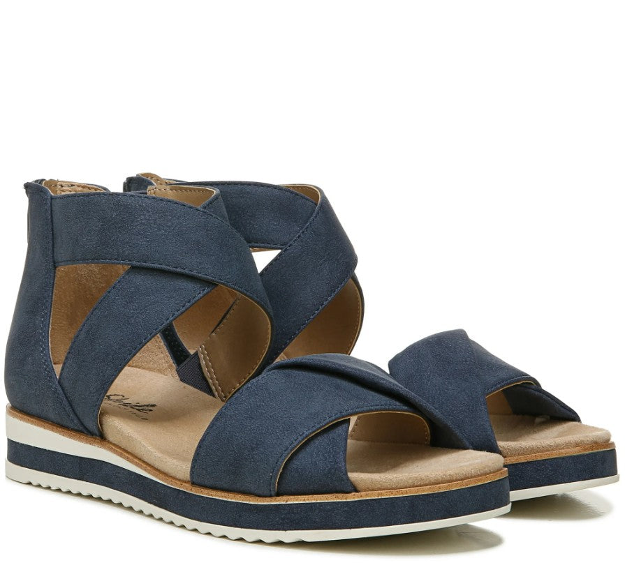 LifeStride Women's Zoom Strappy Sandals Navy Size 8.5