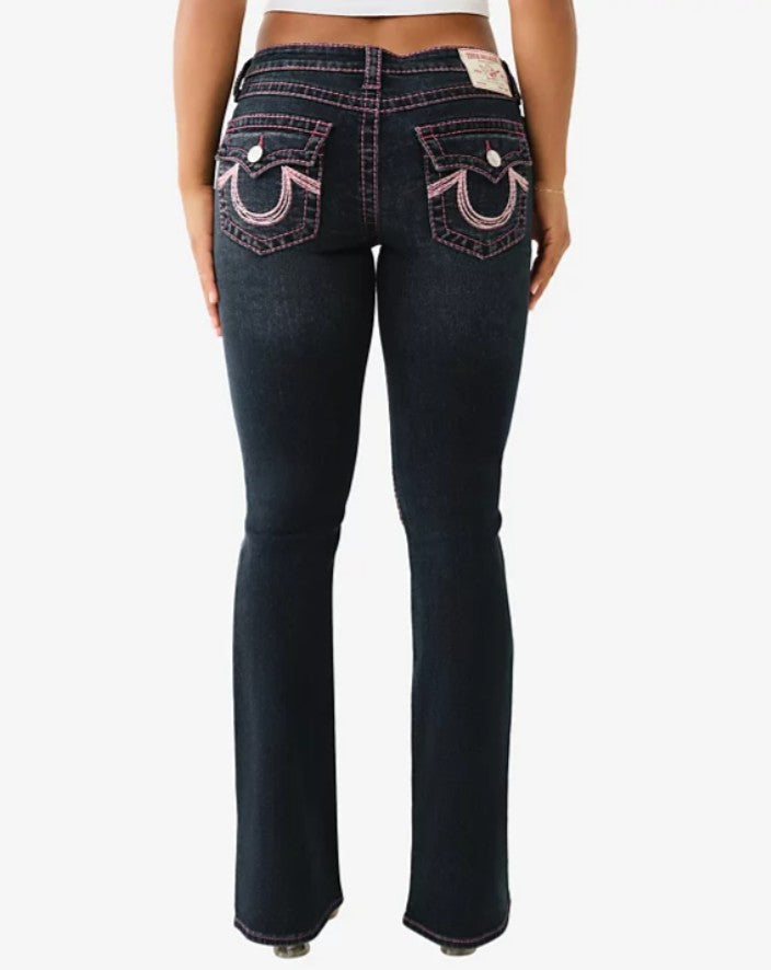 True Religion Women's Becca Bootcut Flap Lurex Big T Jean Jasmine Size 27