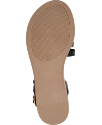 Journee Collection Women's Solay Sandal Black Size 6.5