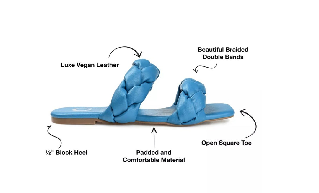 Journee Collection Women's Arietta Sandals Blue Size 7.5
