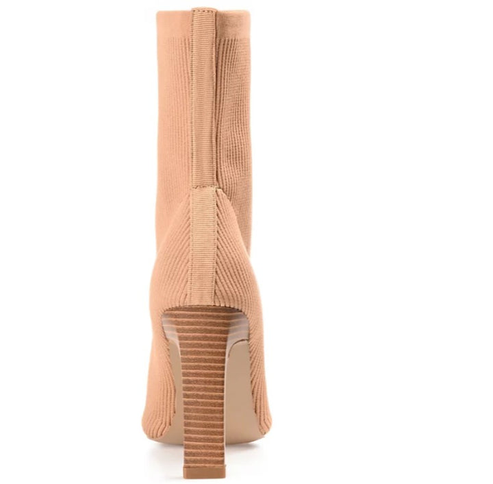 Journee Collection Women's Square Toe Elissa Booties Tan Size 8