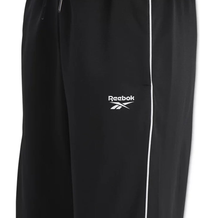 Reebok Women's Pull-On Drawstring Tricot Pants Black Size XL