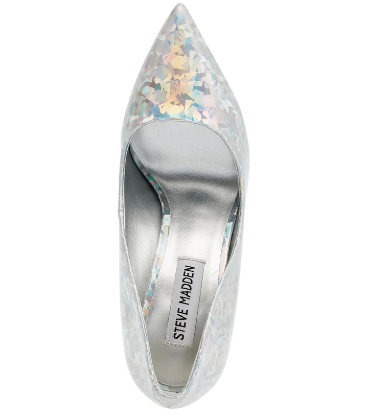 Steve Madden Women's Metallic Daisie Slip On Pumps Shoes Hologram Size 9
