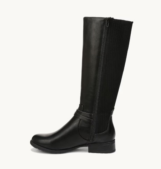 LifeStride Women's Xanita Faux Leather Riding Boots Black Size 9