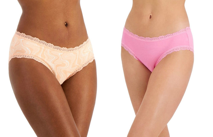 Jenni Women's Lace Trim Hipster Underwear 2-Pk Set Size XXXL