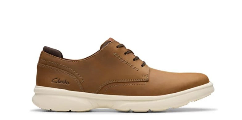 Clarks Collection Men's Bradley Plain Shoes Light Brown Leather Size 7 M