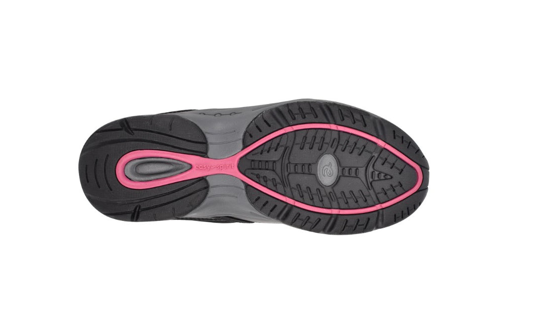 Easy Spirit Women's Argyle Mesh Clogs Shoes Black Leather Size 8