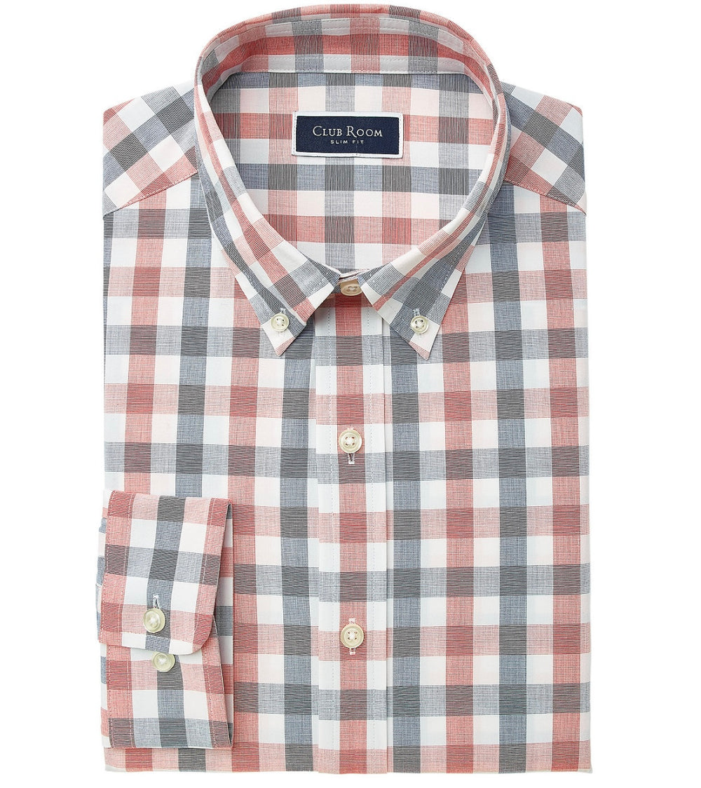 Club Room Men's Slim Fit 4-Way Stretch Gingham Dress Shirt Size S 14-1 CL Quality Store Club Room Men's Slim Fit 4-Way Stretch Gingham Dress Shirt Size S 14-1 CL Quality Store