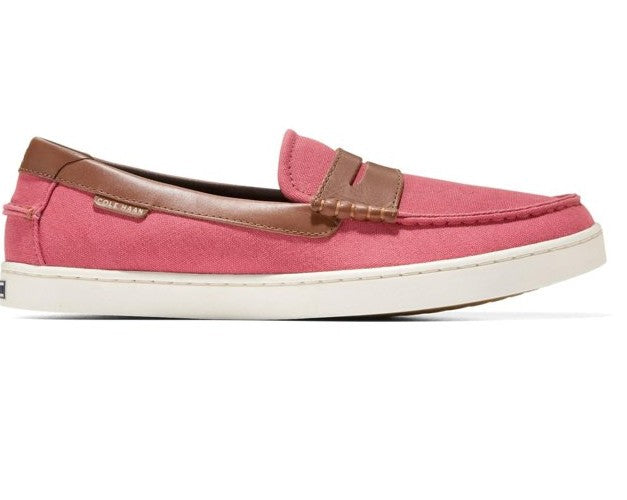 Cole Haan Men's Nantucket Slip-On Penny Loafers Mineral Red Canvas Size 10 1/2 M
