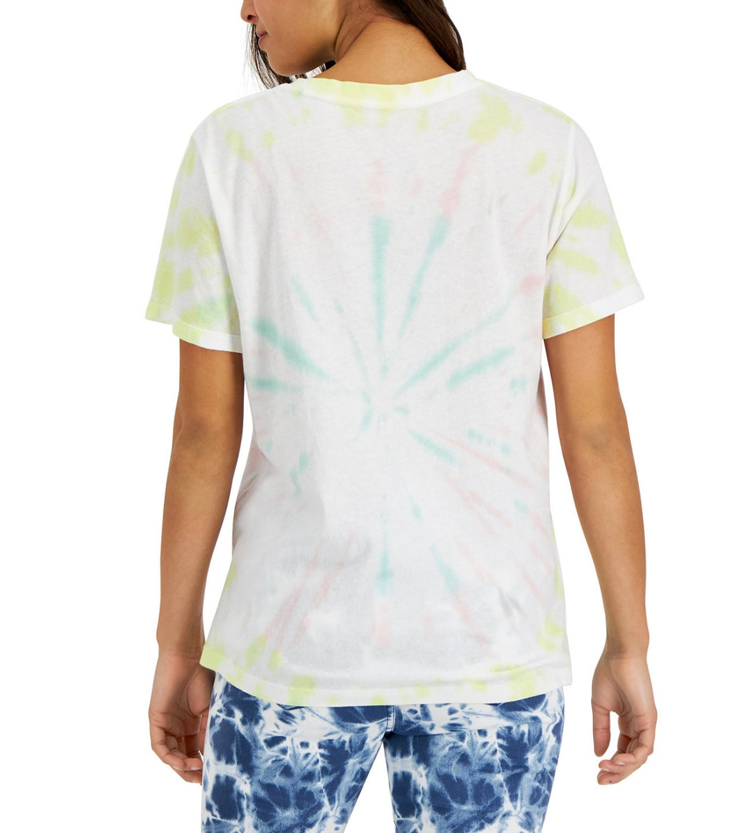 Grayson Threads Black Juniors' Cotton Tie-Dyed Graphic-Print T-Shirt Size M