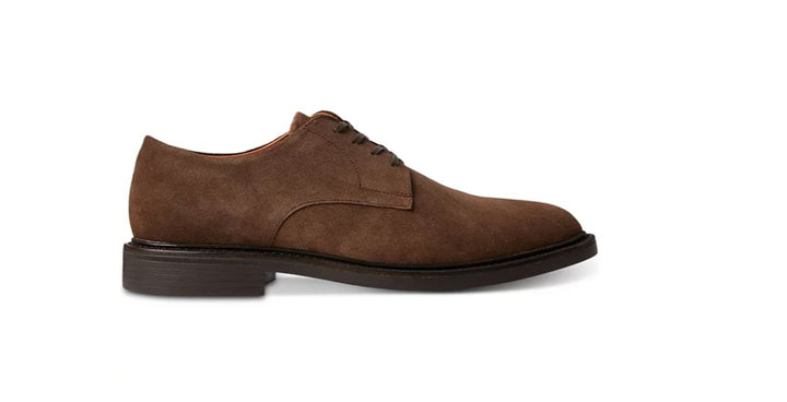Polo Ralph Lauren Men's Asher Suede Lace-Up Derby Dress Shoes Polo Tan Size 8.5