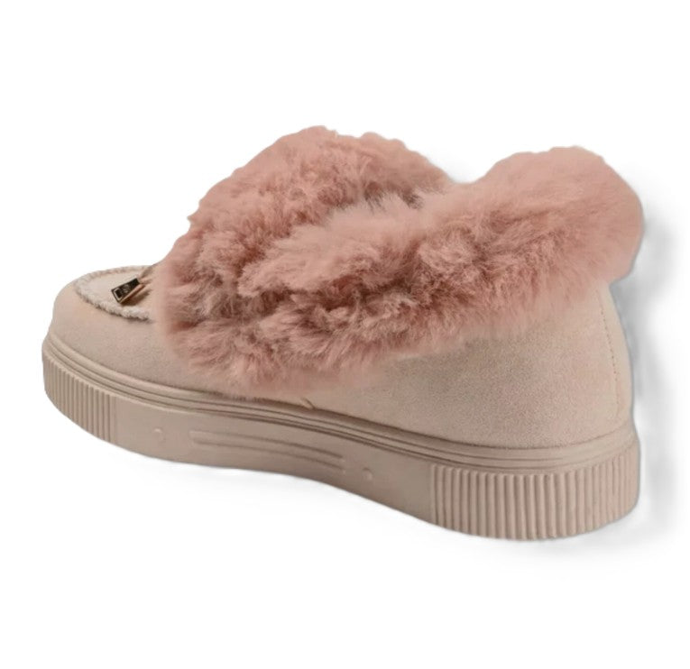 Journee Collection Women's Tru Comfort Foam Midnight Slipper Shoes Beige-Pink