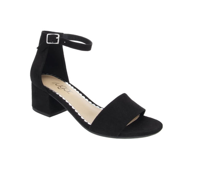 Sugar Women's Noelle Low Block Heel Sandals Black Size 10W