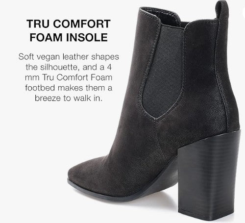 Journee Collection Women's Maxxie Stacked Block Heel Booties Black Size 10