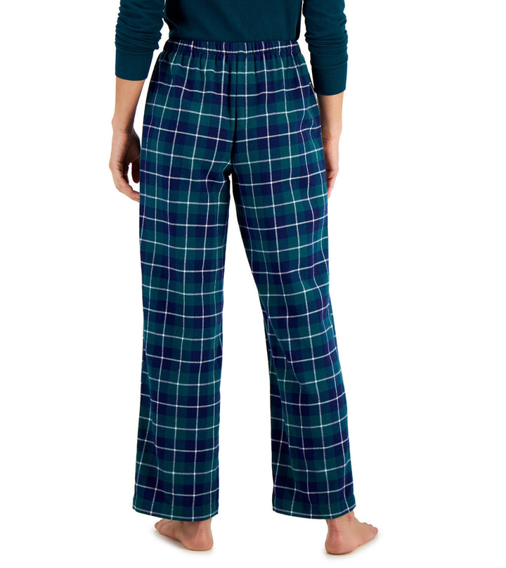 Charter Club Women's Yarn Dyed Flannel Plaid Pajama Pants Rare Emerald Plaid