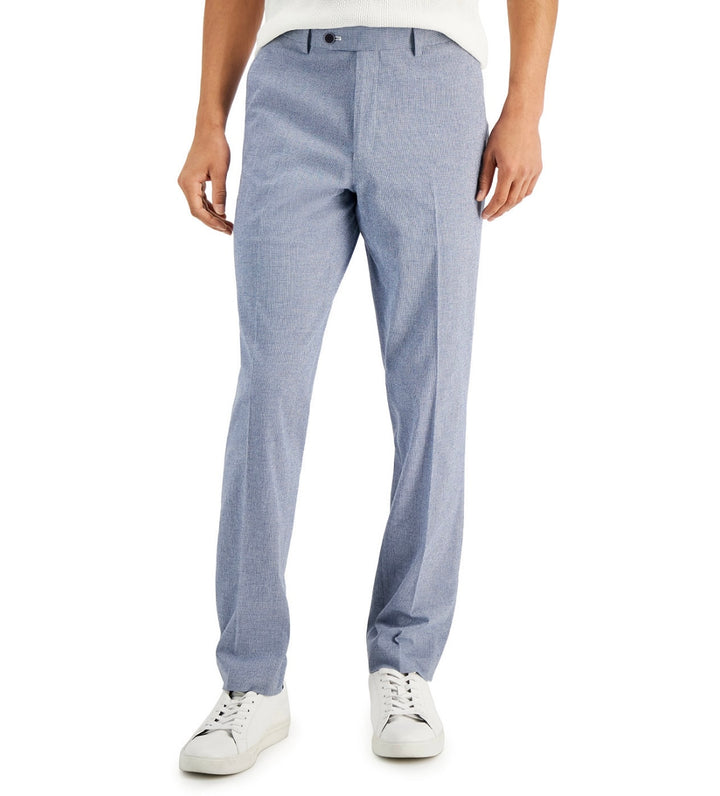 Alfani Men's Slim-Fit Seersucker Check Suit Separate Pants Blue/White Size 36x30