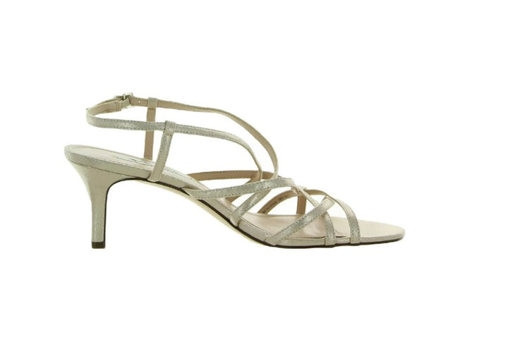 Nina Women's Neptune Leather Open Toe Strappy Sandals Gold Size 7.5
