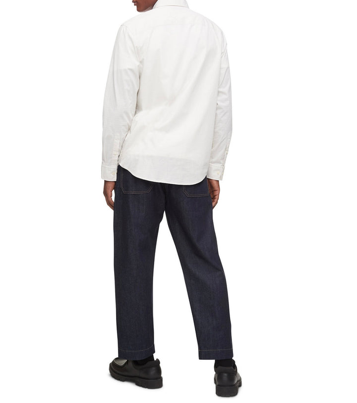 Calvin Klein Men's Stretch Yarn-Dyed Grid Shirt Pelican Size 2XL