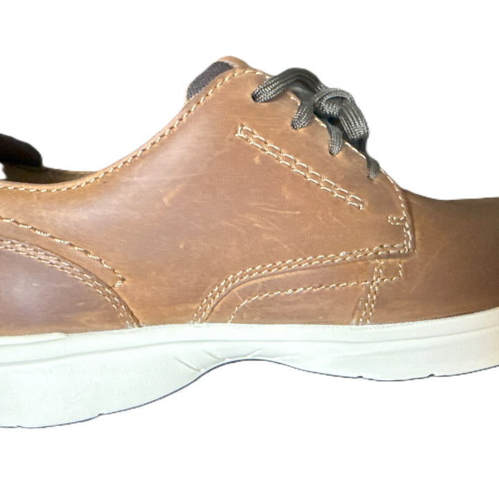 Clarks Collection Men's Bradley Plain Shoes Light Brown Leather Size 7 M