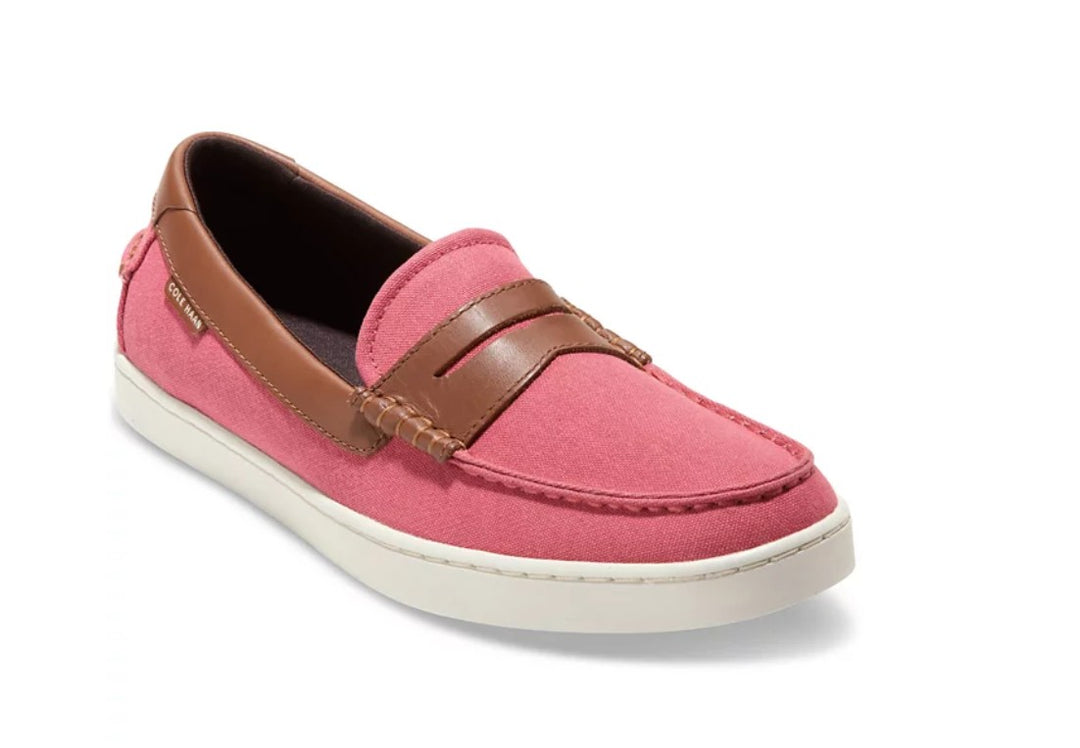Cole Haan Men's Nantucket Slip-On Penny Loafers Mineral Red Canvas Size 10 1/2 M