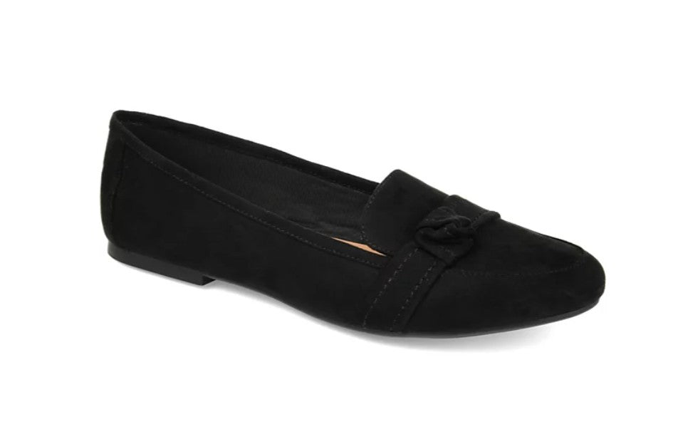 Journee Collection Women's Marci Slip On Flats Shoes Black Size 10