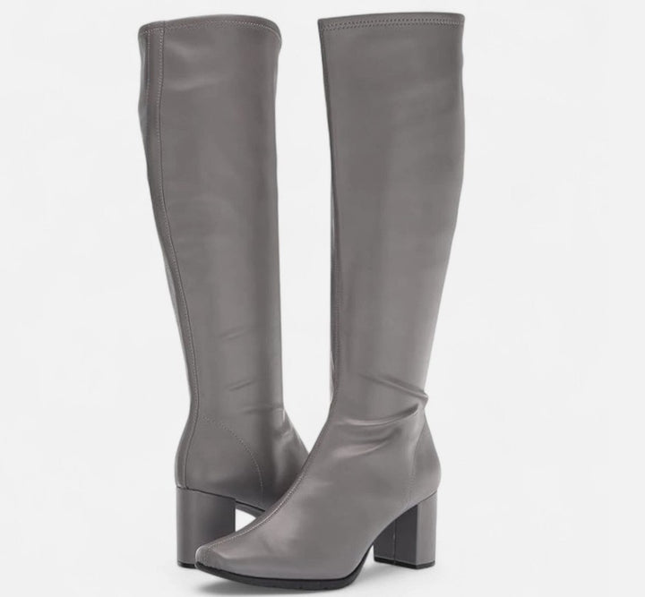 Aerosoles Women's Square Toe Micah Tall Boots Grey Size 7