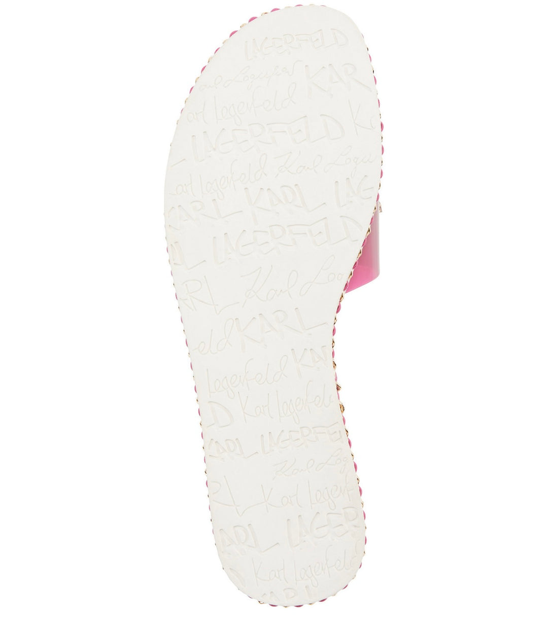 Karl Lagerfeld Paris Women's Bijou Embellished Slide Sandal Size 6M