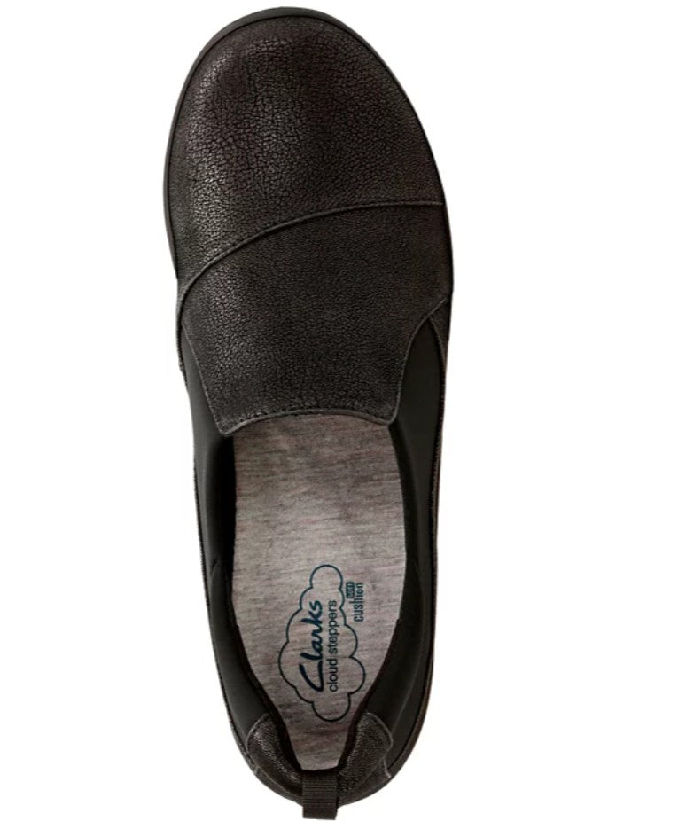 Clarks Women's Cloudsteppers Sillian Paz Flats Shoes Black Size 6.5 W