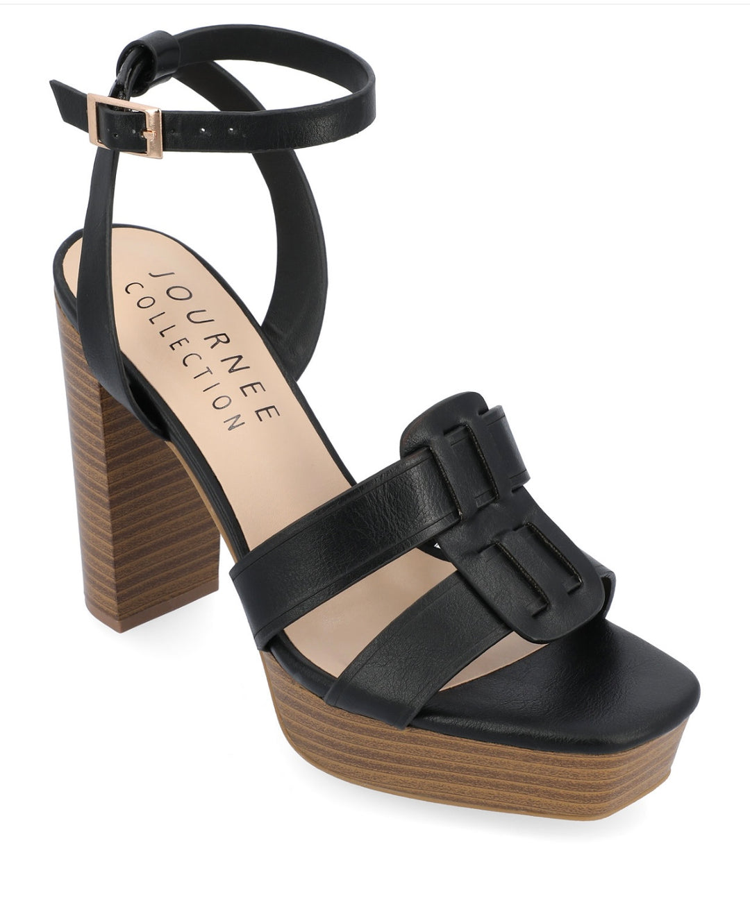 Journee Collection Women's Mandilyn Platform Sandals Black