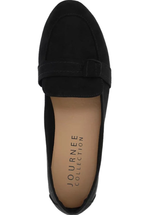 Journee Collection Women's Marci Slip On Flats Shoes Black Size 10