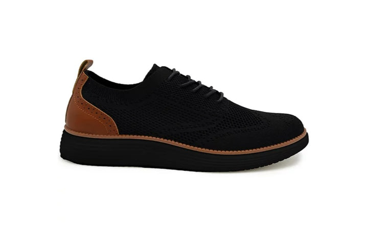 Akademiks Men's Olney Wingtip Knit Oxford Shoes Black Size 10 M