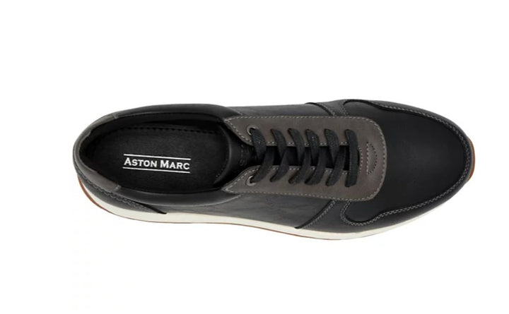 Aston Marc Men’s Round Toe Fashion Casual Court Shoe Black Size 9.5 M