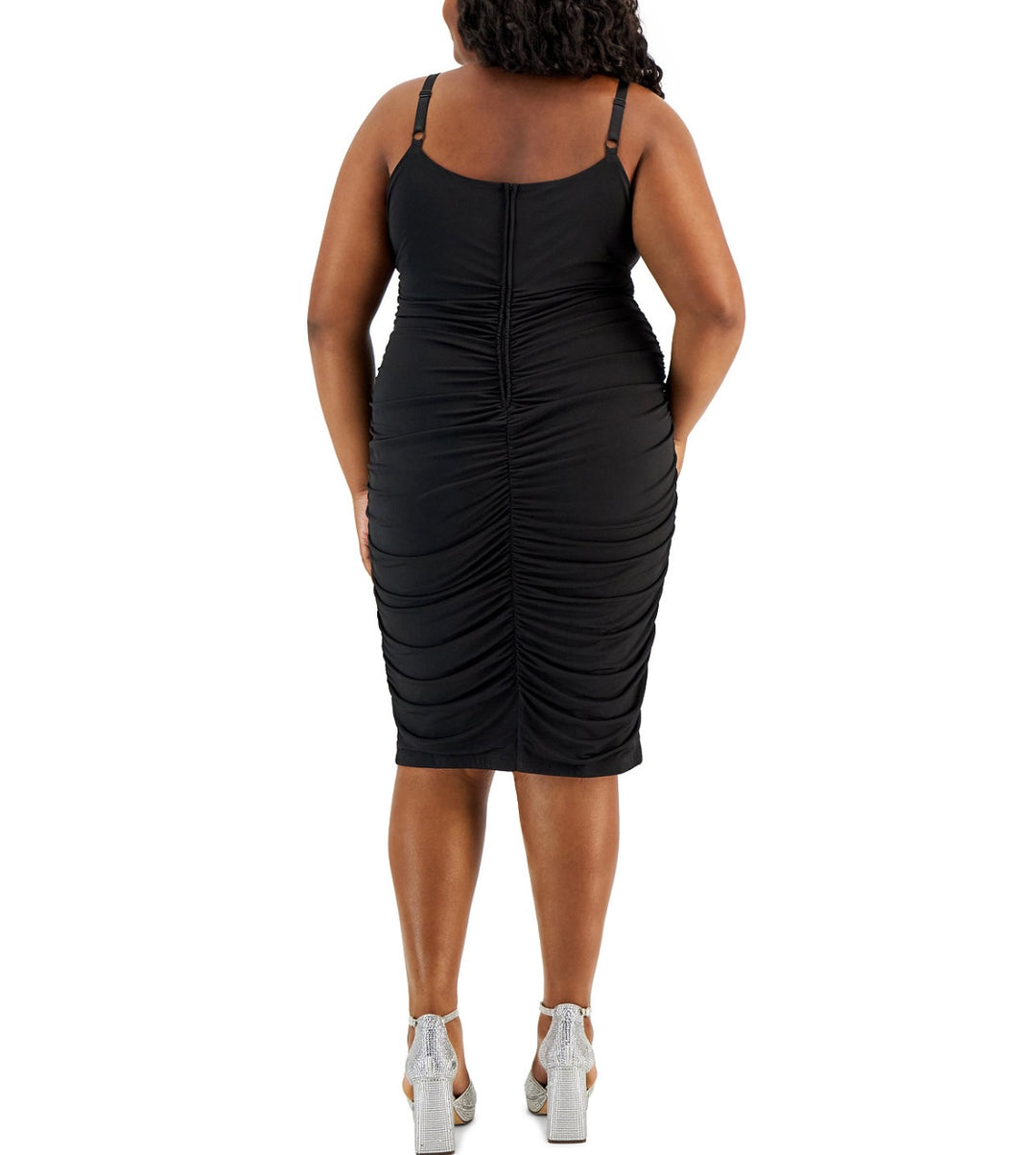 Emerald Sundae Women's Sleeveless Long Bodycon Dress Black Plus Size 22