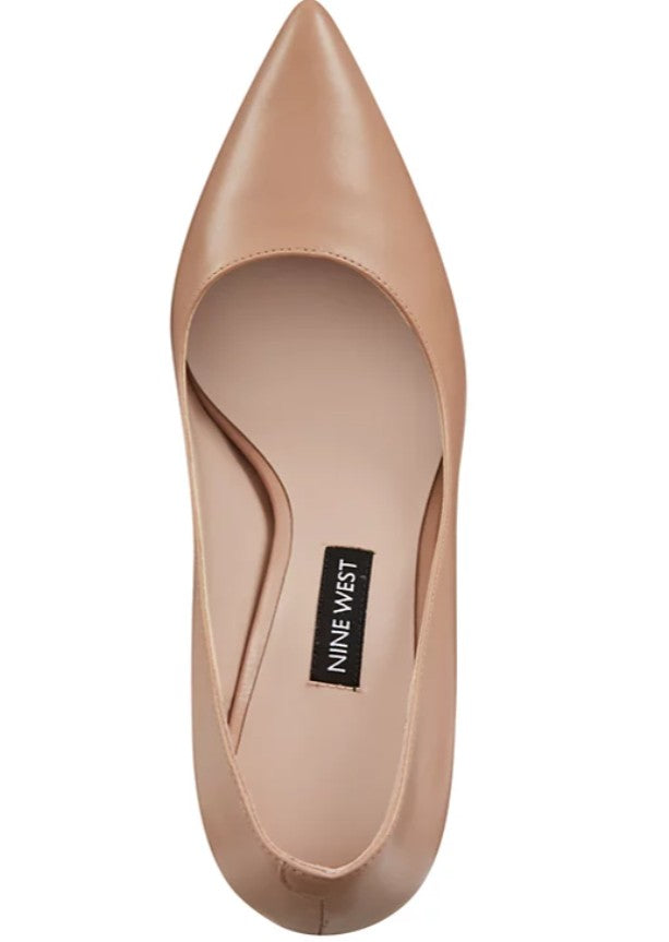 Nine West Women's Tatiana Pointy Toe High Stiletto Pumps Medium Natural Size 5.5