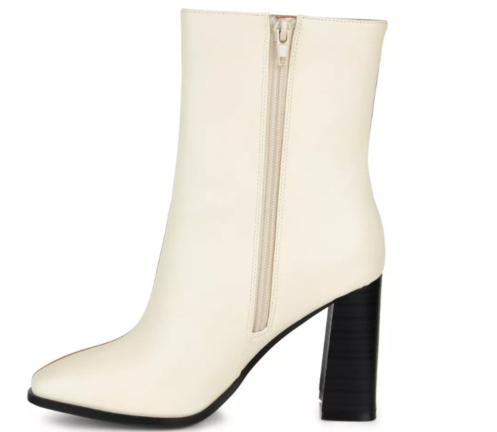 Journee Collection Women's January Two Tone Booties Cognac Size 10