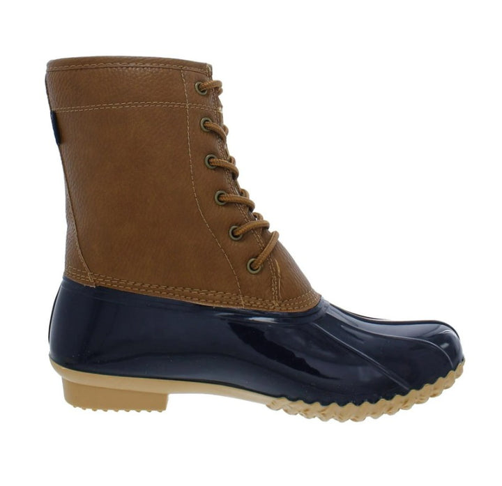 JBU by Jambu Women's Maplewood Waterproof Rain Mid Calf Boot Navy Tan