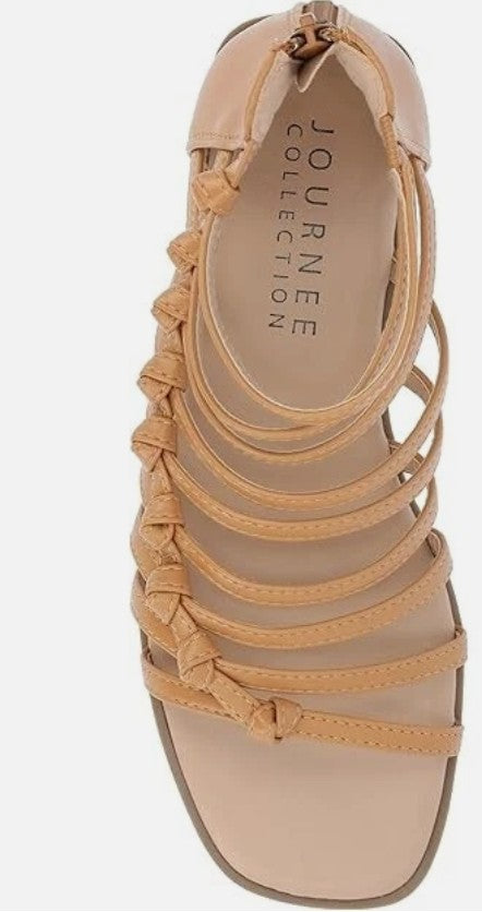 Journee Collection Women's Tru Comfort Foam Petrra Sandals Tan Size 9.5