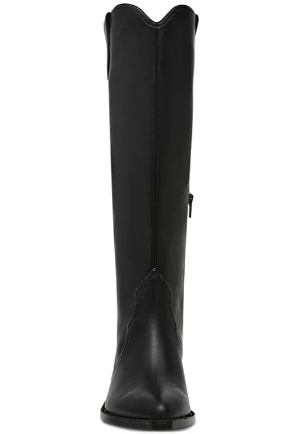 DV Dolce Vita Women's Kit Knee-High Cowboy Boots Black Smooth Size 8