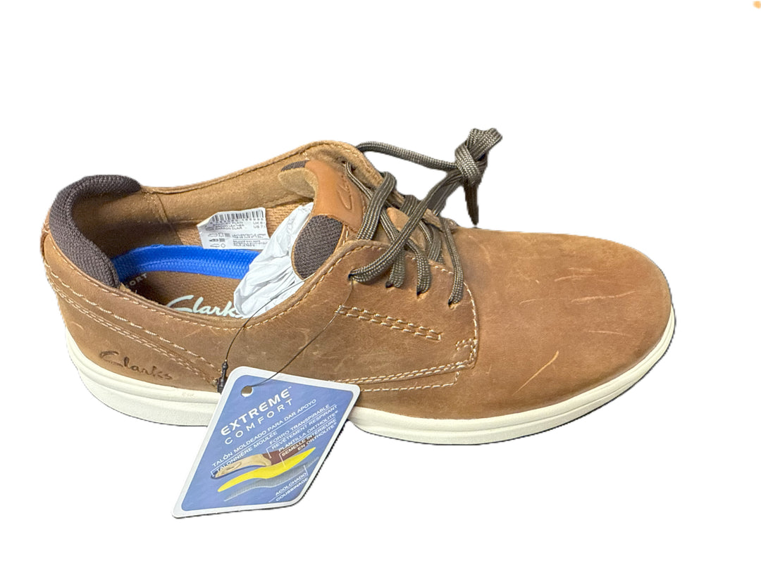 Clarks Collection Men's Bradley Plain Shoes Light Brown Leather Size 7 M